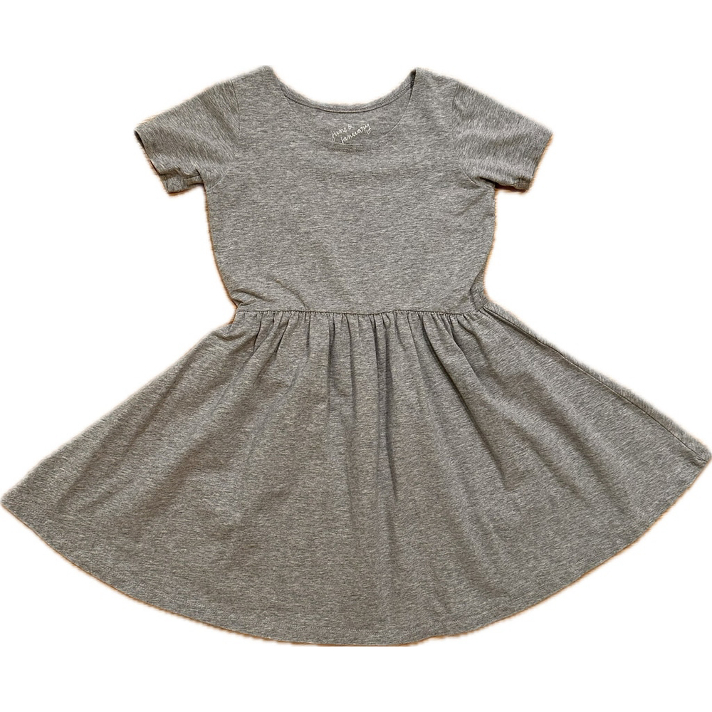 J&J Twirl Dress 5/6 Heather Grey